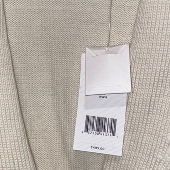 NEW VINCE Shawl Collar Wool Cardigan Wool Sweater Winter White Size Small - Picture 8 of 8